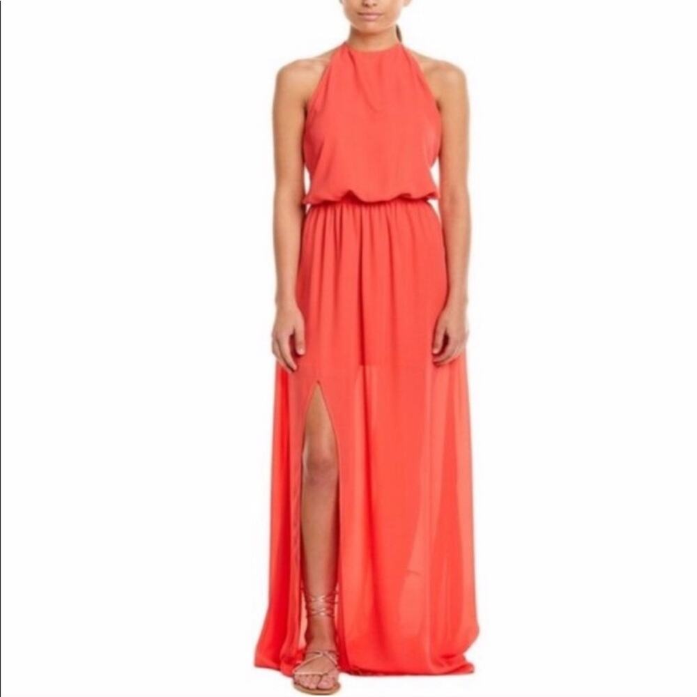 NWT SHOW ME YOUR MUMU Women's Heather Halter Maxi Bridesmaid Dress